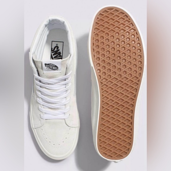 UEC VANS SK8-HI PIG SUEDE, BLANC DE BLANC Women’s Sz 8.5